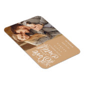 Save the Date Hübsche Handschrift Foto Magnet (Rechte Seite)