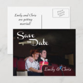 Save the Date Hübsche Script-Postkarte Ankündigungspostkarte (Vorne/Hinten)
