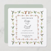 Save the Date Hummingbird (Vorne/Hinten)