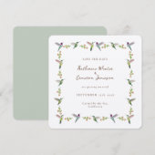 Save the Date Hummingbird Card (Vorne/Hinten)