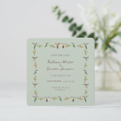 Save the Date Hummingbird Card (Stehend Vorderseite)