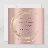 Save the Date Hummingbird Rose Goldene Kreise (Vorderseite)