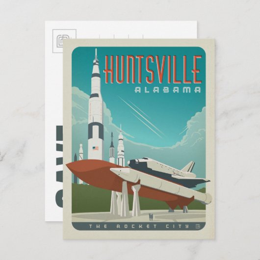 Save The Date | Huntsville, AL Ankündigungspostkarte (Vorne/Hinten)