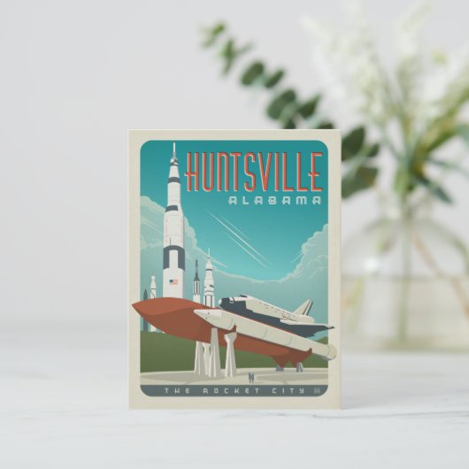 Save The Date | Huntsville, AL Ankündigungspostkarte (Stehend Vorderseite)