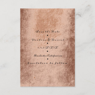 Save the Date Hütte Kupfer Rose Gold