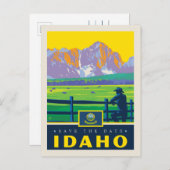 Save The Date | Idaho Einladungspostkarte (Vorne/Hinten)