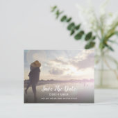 Save the Date Ihr Foto Postkarte (Stehend Vorderseite)