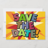 SAVE THE DATE Ihr Message Speech Bubble Spaß Ankündigung (Vorderseite)