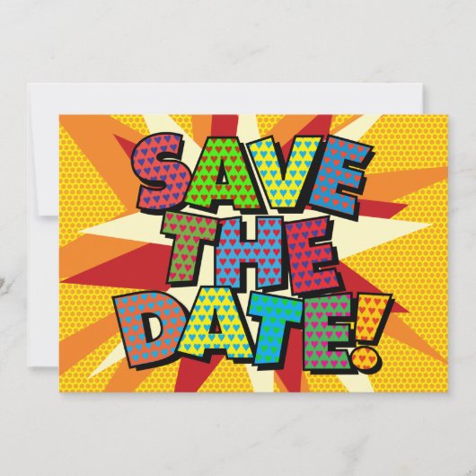 SAVE THE DATE Ihr Message Speech Bubble Spaß Ankündigung (Vorderseite)