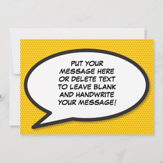 SAVE THE DATE Ihr Message Speech Bubble Spaß Ankündigung (Rückseite)