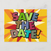 SAVE THE DATE Ihre Sprechblase Ankündigungspostkarte (Vorderseite)