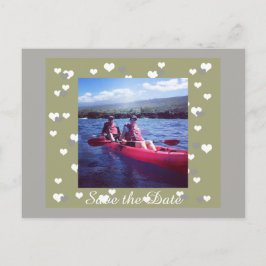 Save the Date im Herzen gerahmt Ankündigungspostkarte