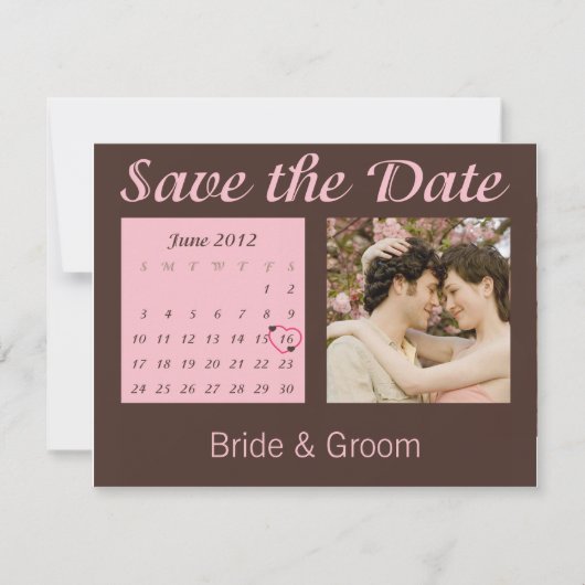 Save the Date im Juni 2012 Einladung (Vorderseite)