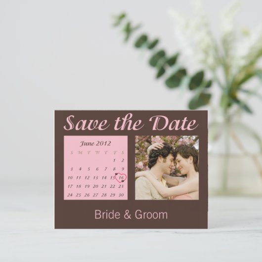 Save the Date im Juni 2012 Einladung (Stehend Vorderseite)