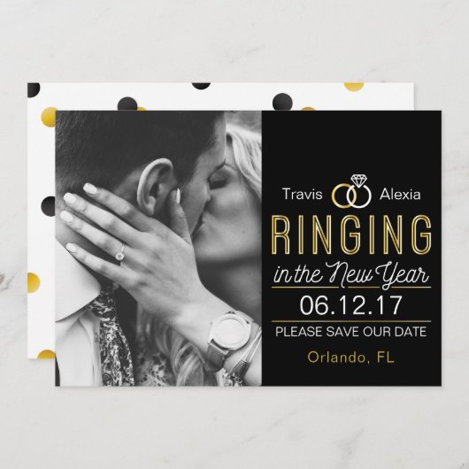 Save the Date im Neujahr (Vorne/Hinten)