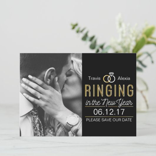 Save the Date im Neujahr (Stehend Vorderseite)