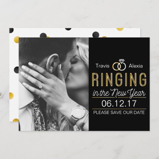 Save the Date im Neujahr (Vorne/Hinten)