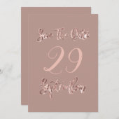 Save the Date im September Party Rose Gold Script (Vorne/Hinten)