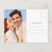 Save the Date im spanischen Maroon Ankündigungspostkarte (Rückseite)