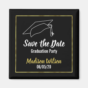 Save the Date Imitat-Goldgrenze des Magnet