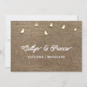 Save the Date Imitate Gold Kraft Foto Bird Woodlan Einladung (Rückseite)