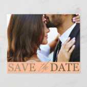 Save the Date Imitate Gold und Peach (Vorderseite)