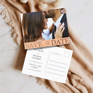 Save the Date Imitate Gold und Peach