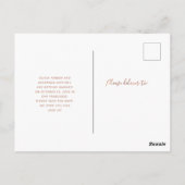 Save The Date | Imitats Rose Gold Vier FotoCollage Postkarte (Rückseite)