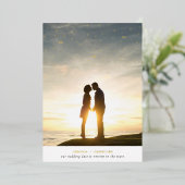 Save the Date in den Sternen geschrieben Folieneinladung (Stehend vorne)