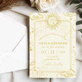 Save the Date in den Sternen geschriebener Celesti Einladung