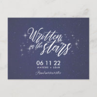 Save the Date in den Sternen geschriebener Celesti