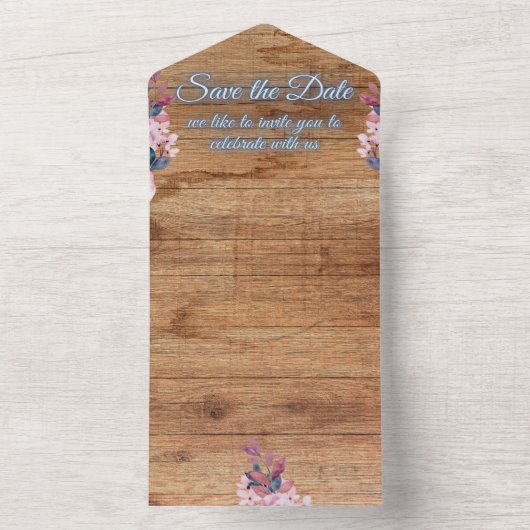 Save the Date in einem All In One Einladung (Innen Boden)