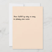 Save the Date in Peach-Blume und rustikale Gestalt Einladung (Rückseite)