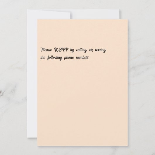 Save the Date in Peach-Blume und rustikale Gestalt Einladung (Rückseite)