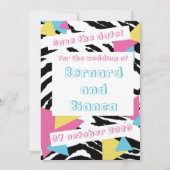 Save the Date in Stil 80 Einladung (Vorderseite)