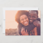 Save the Date in White Handwriting 2 Foto Ankündigung (Rückseite)