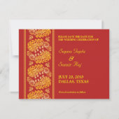 Save the Date Indian Style Card (Vorderseite)