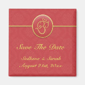 Save the Date Indian Style Magnet (Vorne)