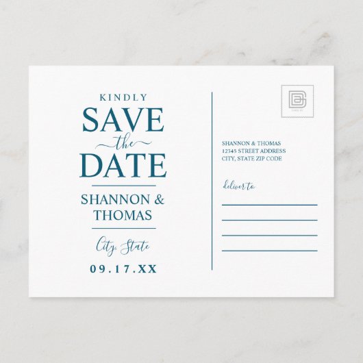 Save The Date | Indiana Einladungspostkarte (Rückseite)