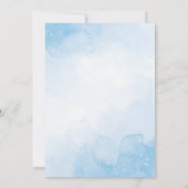 Save the Date Indianerpfauenblauer Einladung (Rückseite)