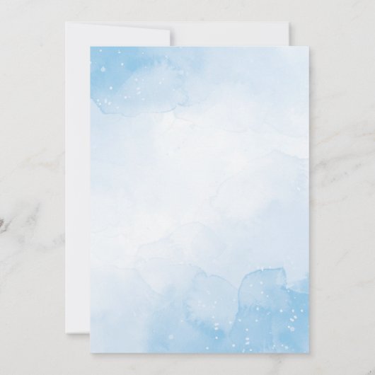 Save the Date Indianerpfauenblauer Einladung (Rückseite)