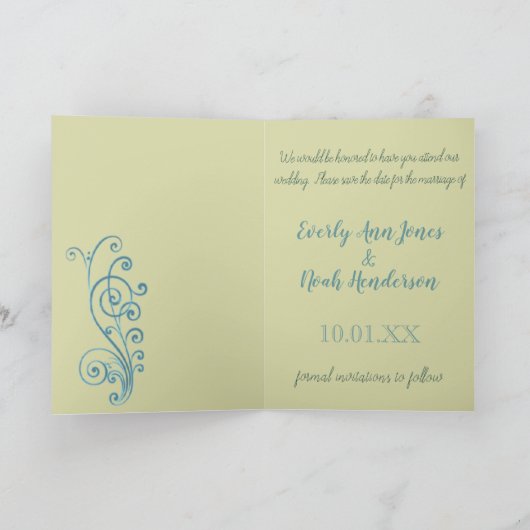 Save the Date - Individuell Ankündigung (Innenseite)