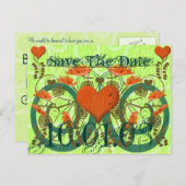 Save the Date - Individuell Ankündigungspostkarte (Vorne/Hinten)