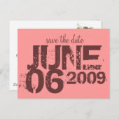 Save the Date - Individuell Ankündigungspostkarte (Vorne/Hinten)