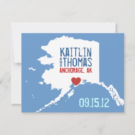 Save the Date - individuell anpassbar - Alaska (Vorderseite)