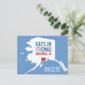 Save the Date - individuell anpassbar - Alaska Ankündigungspostkarte (Stehend Vorderseite)