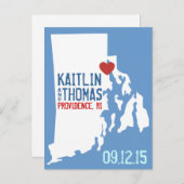 Save the Date - Individuell anpassbar - Insel Rhod Ankündigungspostkarte (Vorne/Hinten)