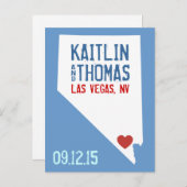 Save the Date - individuell anpassbar - Nevada Ankündigungspostkarte (Vorne/Hinten)