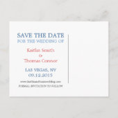 Save the Date - individuell anpassbar - Nevada Ankündigungspostkarte (Rückseite)