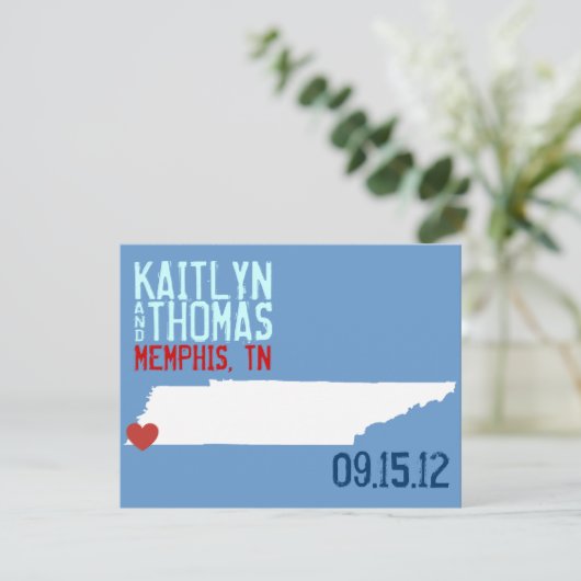 Save the Date - individuell einstellbar - Tennesse (Stehend Vorderseite)